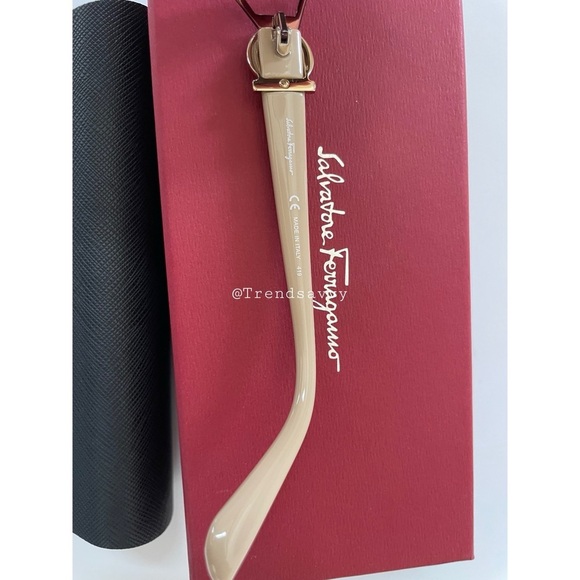 Salvatore Ferragamo Round Brown Gradient 59mm Sunglasses NWT